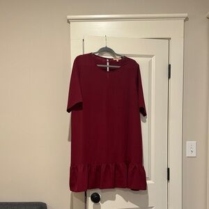 Gibson Latimer Burgundy Mini Dress